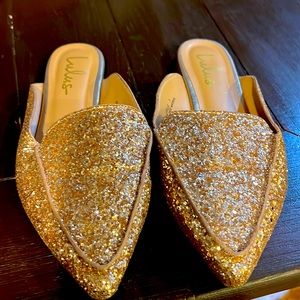 Glitter mules